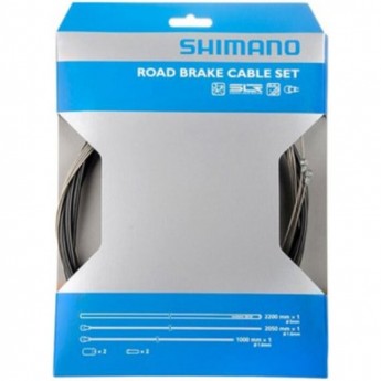 Трос+оплетка тормоза SHIMANO Road, оплетка 800мм/1400мм, тросы 1000мм/2050мм PTFE Трос+оплетка тормоза SHIMANO Road, оплетка 800мм/1400мм, тросы 1000мм/2050мм PTFE