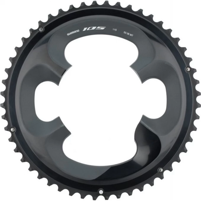 Звезда передняя SHIMANO 105, для FC-R7000, 52T-MT для 52-36T, черная Y1WV98030 Звезда передняя SHIMANO 105, для FC-R7000, 52T-MT для 52-36T, черная Y1WV98030